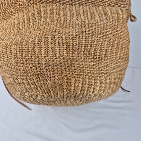 Vintage Handwoven Sisal Tote Market Bag from Kenya  Large - Picture 9 of 15